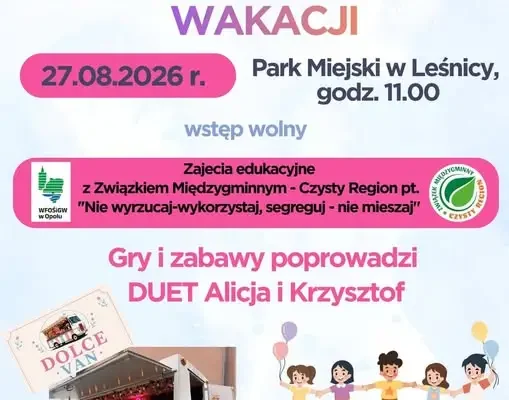 Kolorowe zakończenie wakacji w Leśnicy – atrakcje dla dzieci w parku miejskim