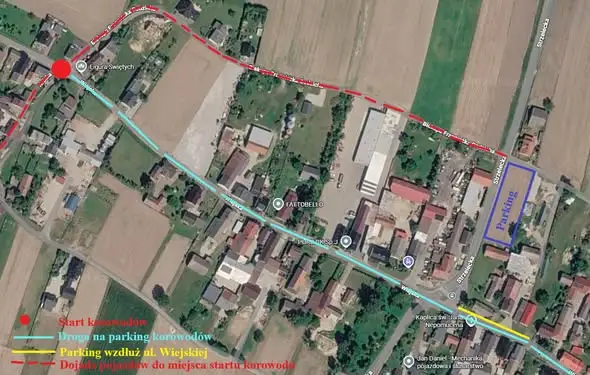 Dożynki Gminne 2026 w Dolnej – mapki korowodu i parkingów