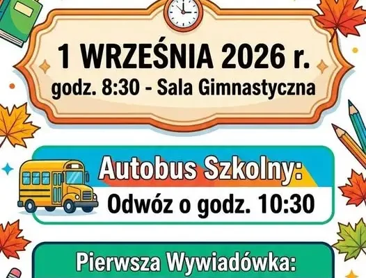 Rozpoczęcie roku szkolnego 2026/2027 w Szkole Podstawowej w Izbicku – 3 września