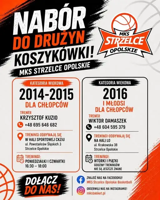 MKS zaprasza młodych koszykarzy – nabór dla rocznika 2014 i młodszych
