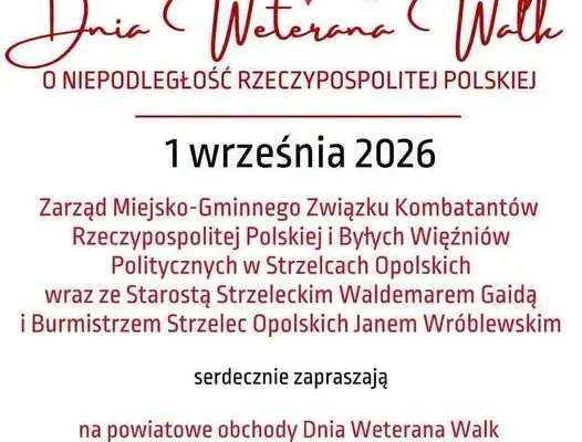 Powiatowe obchody Dnia Weterana w Strzelcach Opolskich – program uroczystości