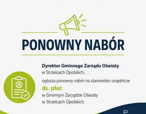 Ponowny nabór na stanowisko ds. płac w GZO Strzelce Opolskie