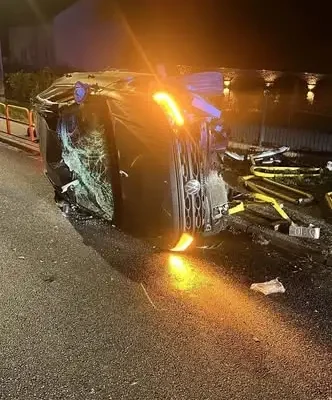 Nocny wypadek na DK 94 w Izbicku – trzy osoby ranne, w tym dziecko