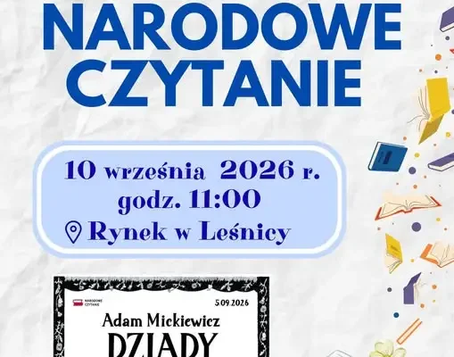 Narodowe Czytanie 2026 w Leśnicy: Mickiewiczowskie „Dziady” na rynku