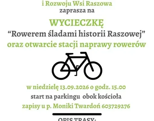 Rowerem śladami historii Raszowej – wycieczka i otwarcie stacji naprawy