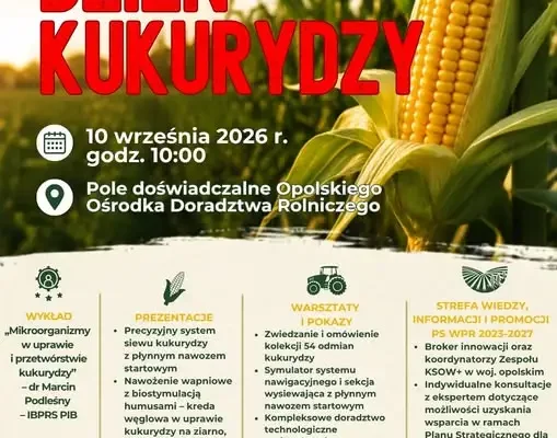 Dzień Kukurydzy 2026 w Łosiowie – pokazy, wykłady i doradztwo dla rolników