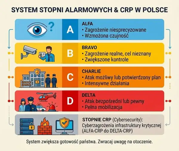 Czterostopniowa skala alarmowa w Polsce – co oznaczają poszczególne stopnie?