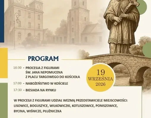 II Toszecki Jarmark Nepomuceński już 19 września – procesja, nabożeństwo i biesiada na rynku