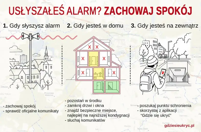 Alarm w mieście? Sprawdź, jak się zachować — instrukcja MSWiA