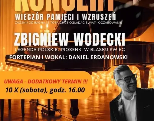 Dodatkowy koncert „Zbigniew Wodecki – legenda polskiej piosenki w świetle świec” w Strzelcach Opolskich