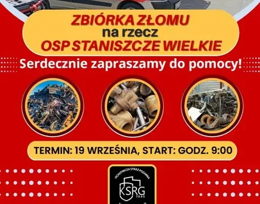 OSP Staniszcze Wielkie organizuje zbiórkę złomu. Środki wesprą rozwój jednostki