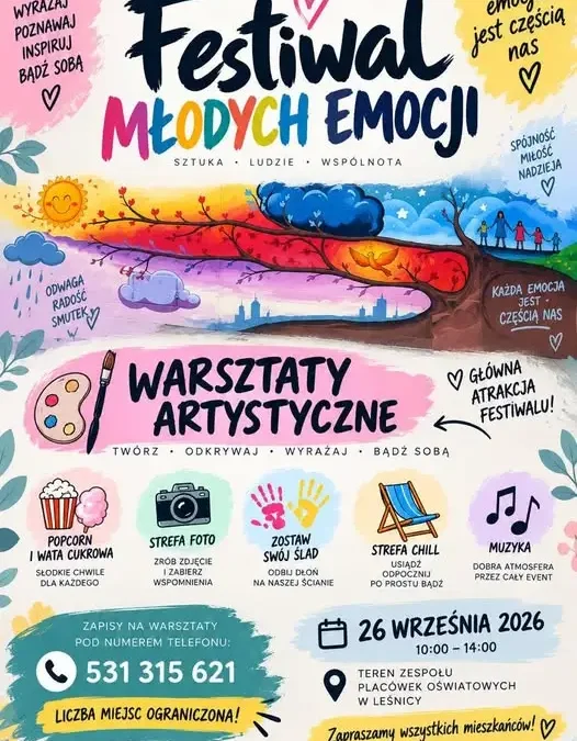 Festiwal Młodych Emocji w Leśnicy – 26 września 2026