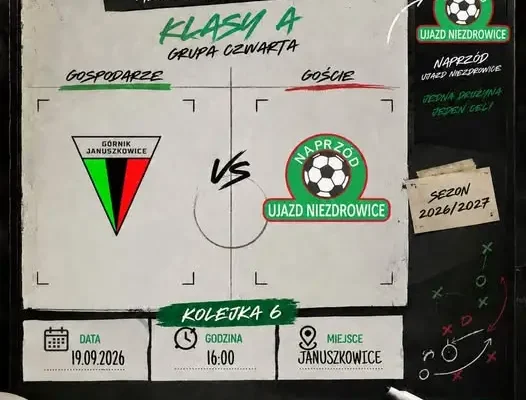 Naprzód Ujazd Niezdrowice zagra na wyjeździe z Górnikiem Januszkowice w 6. kolejce