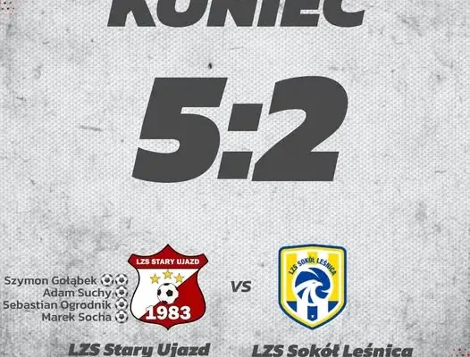 Zwycięstwo 5-2! Drużyna z Ujejsca nie dała szans rywalom