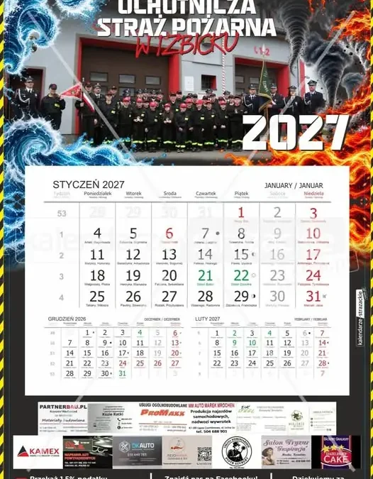OSP Izbicko rozpoczyna dystrybucję kalendarzy na 2027 rok