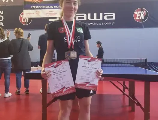 Karolina Żołnowska z dwoma brązowymi medalami na 51. Mistrzostwach Polski Niesłyszących w Tenisie Stołowym