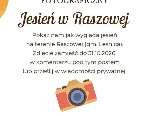 Konkurs fotograficzny „Jesień w Raszowej” – uwiecznij piękno tej pory roku