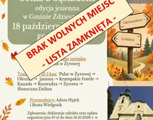 IV Rajd Pieszy w Gminie Zdzieszowice – edycja jesienna już 14 października