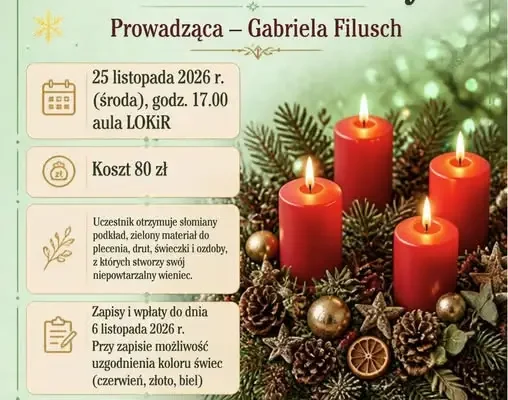 Warsztaty tworzenia wianków adwentowych w Leśnicy – zapisy trwają
