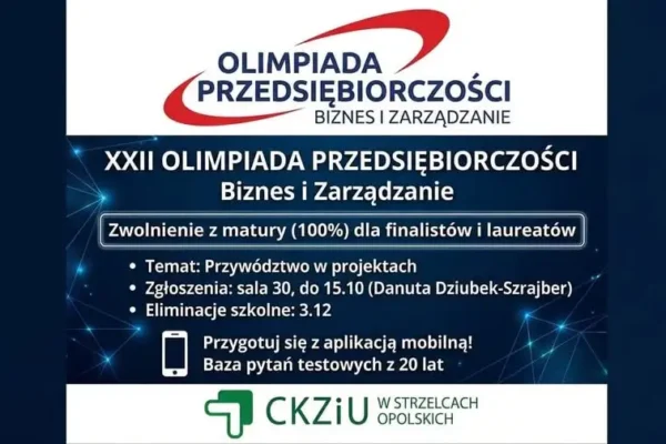 Olimpiada Przedsiębiorczości w CKZiU – szansa na zwolnienie z matury z biznesu i zarządzania