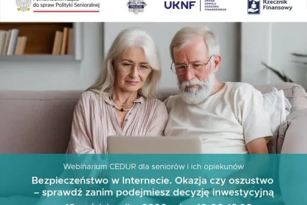 Bezpłatne webinarium dla seniorów: jak nie dać się oszukać przy inwestycjach
