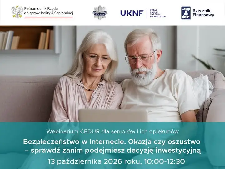 Bezpłatne webinarium dla seniorów: jak nie dać się oszukać przy inwestycjach