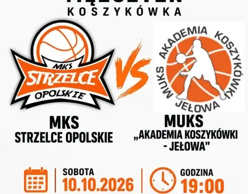 Koszykówka: MKS Strzelce Opolskie zagra z Akademią Koszykówki Jełowa w 3. lidze