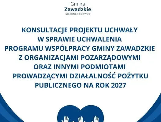 Gmina Zawadzkie konsultuje program współpracy z NGO na 2027 rok