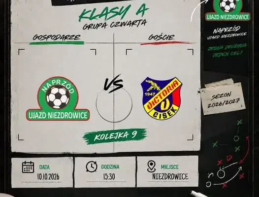 Naprzód Ujazd Niezdrowice podejmie Victorię Cisek w 9. kolejce