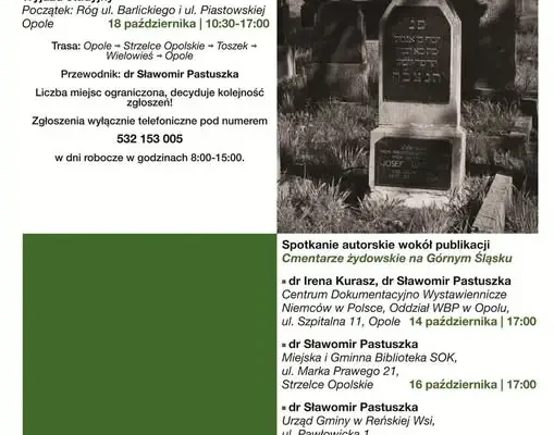 Spotkanie autorskie o cmentarzach żydowskich na Górnym Śląsku w Strzelcach Opolskich