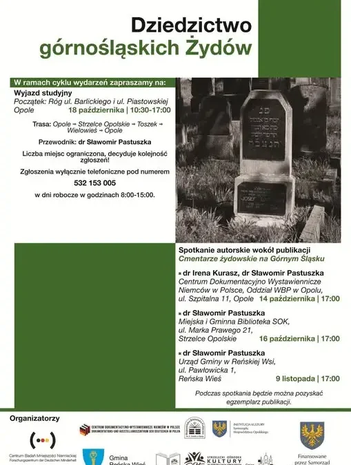Spotkanie autorskie o cmentarzach żydowskich na Górnym Śląsku w Strzelcach Opolskich