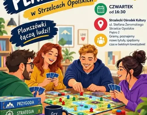 Klub Gier Planszowych w Strzelcach Opolskich zaprasza na czwartkowe spotkania