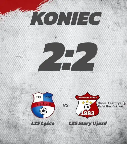 Remis 2-2 w wyjazdowym meczu z LZS Łężce