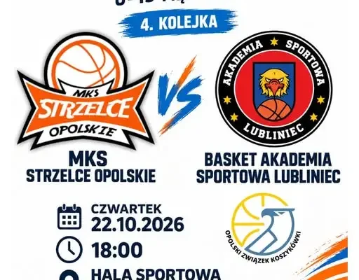 Opolska Liga Koszykówki U-15: MKS Strzelce Opolskie zagra z Basket Akademią Sportową Lubliniec