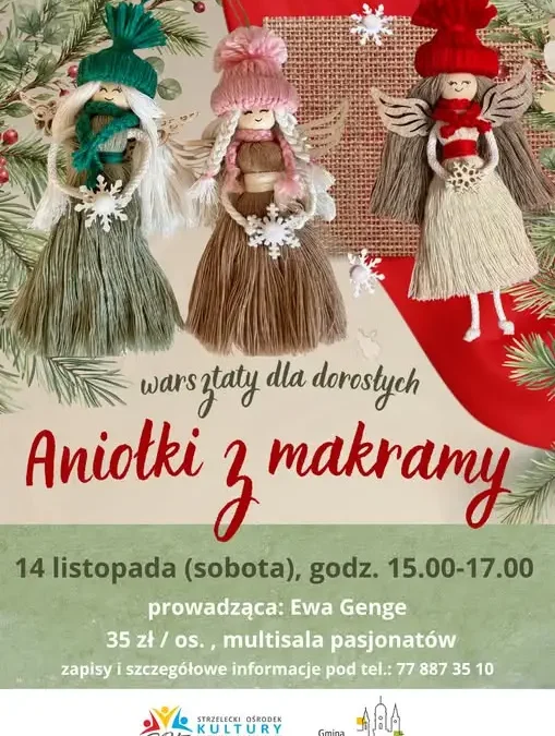 Świąteczne warsztaty makramy w Strzeleckim Ośrodku Kultury – zapisy trwają