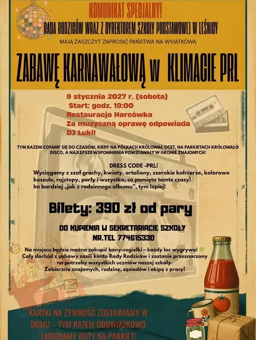 PRL-owska zabawa karnawałowa w Leśnicy – wróćmy do tamtych lat!