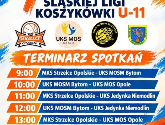 Młodzi koszykarze z MKS Strzelce Opolskie startują w Śląskiej Lidze U-11